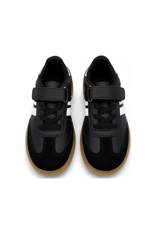 Black Flex Cırtlı Çocuk Sneaker Ayakkabı 26-30 Siyah