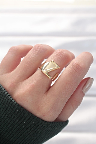 Z Harfli Altın Renk Ayarlanabilir Yüzük Altın