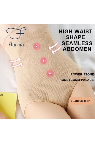 Bej Flarixa Yüksek Bel Dikişsiz Doğum Sonrası Kadın Göbek Külot Sıcak Saray Vücut Şekillendirici Kadın Iç Çamaşırı Kalça Kaldırma Zayıflama Fit Külot