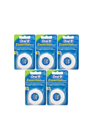 Essential Floss Naneli Ve Mumlu Diş İpi 50 M X 5 Adet