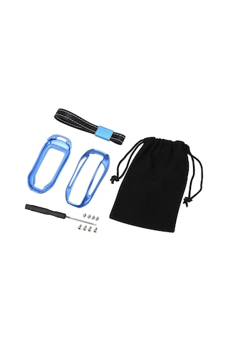 Neevoyu Tesla Model X Anahtar Kılıfı, Alüminyum Kapak, Sinyali Etkilemez, Buton Erişimi Kolay,  Paketiyle Mavi Renk