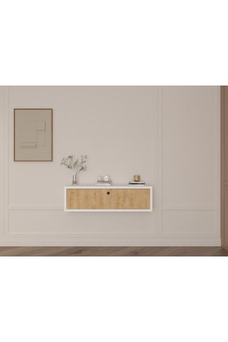 Duvar Montajlı Dresuar Safir Meşe Beyaz Safirmeşe