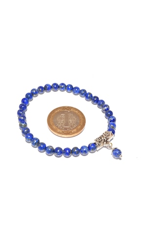 Hakiki Doğal Lapis Lazuli Bileklik 009 Beyaz