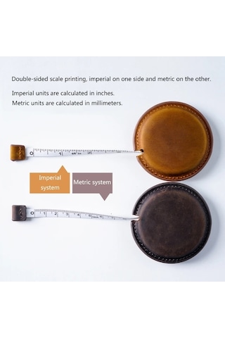 Kahverengi-taşınabilir Dikiş Mezura 120cm Kumaşlar İçin Ölçüm Bandı Terziler Ölçüm Bandı Geri Çekilebilir Dayanıklı Dropshipping