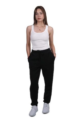 Kadın Modal Kumaş Cepli Siyah Jogger Pantolon Siyah