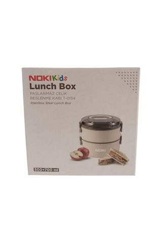Noki Kids Paslanmaz Çelik Beslenme Kabı 1200 Ml Çift Katlı Çok Renkli