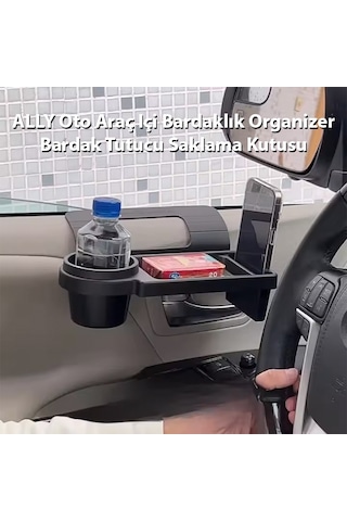 Ally Oto Araç Içi Bardaklık Organizer Bardak Tutucu Saklama Kutusu