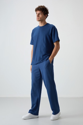 Air Jones Tommy Life Parlament Waffle İnterlok Yüzeyi Dokulu Oversize Fit Basic Erkek T-shirt - 88380 Parlament