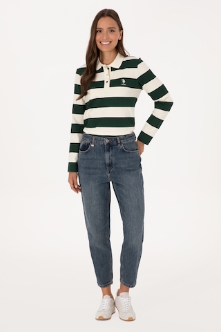 U.S. Polo Assn. Kadın Yeşil Mom High Waist Fit Jean Pantolon 50308815-DN0030