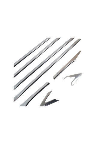 Honda Civic Uyumlu 2016-2021 Krom Cam Çıtası 8 Parça Paslanmaz  Çelik