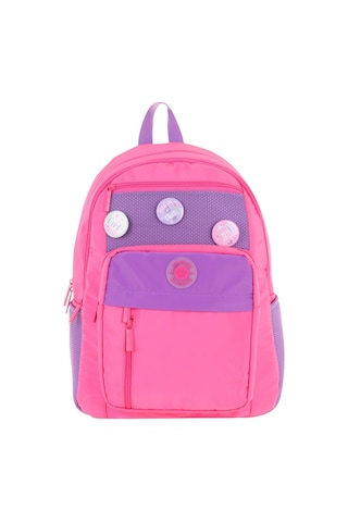 Kauko Holiday Kız Çocuk Altı Bölmeli Rozetli Okul Sırt Çantası - Pembe - K1830 Pembe - Mor