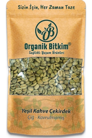 Organik Bitkim Yeşil Kahve Çekirdek Çiğ Tane 250 G