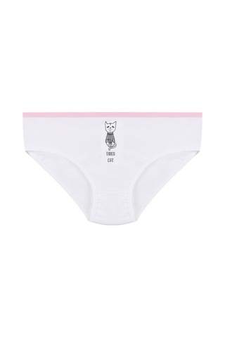 Koza İç Giyim Kız Çocuk 3'lü Penguen Desenli Slip 1050 Beyaz