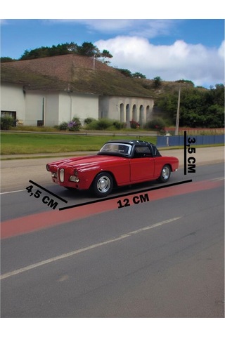 Nostaljik Metal Çek Bırak Araba Kırmızı Kapılar Açılır 1/36 Ölçek Mod:4