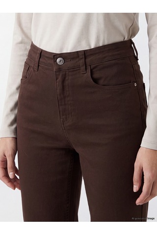 Lcwaıkıkı Classic Kahverengi Flare Kadın Jean Pantolon