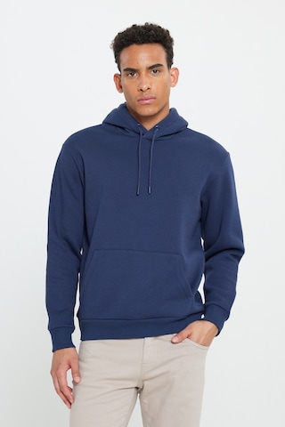 Ac&Co / Altınyıldız Classics Standart Fit Normal Kesim Kapüşonlu Kanguru Cepli Pamuklu Erkek Sweatshirt - Lacivert