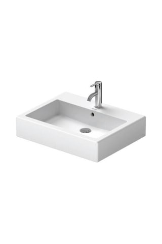 Duravit - Vero Batarya Banklı Beyaz Lavabo 60 Cm - 0454600027- Beyaz