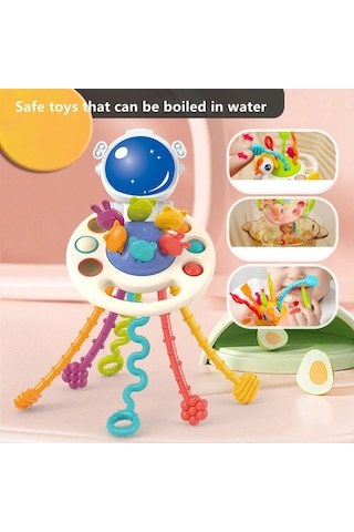 Erik Montessori İp Çekme Duyusal Oyuncaklar Bebek 6 12 Ay Silikon Diş Çıkarma Aktivite Oyuncakları Geliştirmek Bebek 1-3y Eğitici Oyuncaklar Için