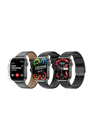 Erkek Kol Saati Akıllı Saat 3 Kordonlu Uzun Şarj Süresi Bluetooth Arama Cevaplama Bildirim