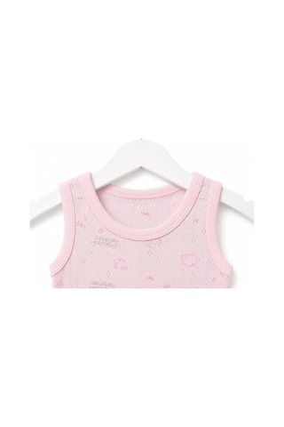 H&c Coolboy H&c Bebek Kolsuz Çıtçıtlı Body Zıbın %100 Pamuk Jakarlı Kuzu Desenli Pembe Kuzulu