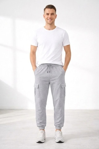 Assema Erkek Jogger Eşofman Altı Regular Fit , Kargo Cepli, Lastikli Paça, Günlük Spor Pantolon - Gri Çok Renkli