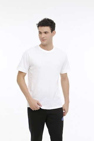 Lotto M-Ath Due V Tee 4Fx Ekru Erkek Kısa Kol T-Shirt 000000000101612072 Bej