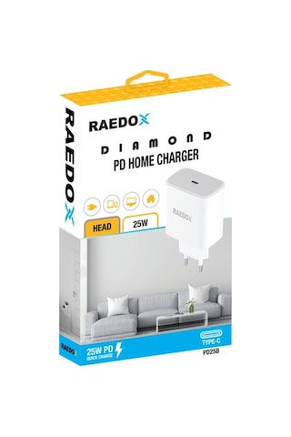 Raedox 25w Şarj Adaptörü Type-c Çıkışlı