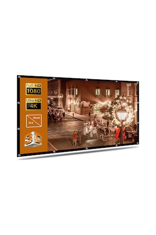 Mufunye 84 İnç 16:9 Kanvas Projektör Ekranı - Katlanabilir, Taşınabilir, Zengin Renk Temsili İle Görsel Keyif