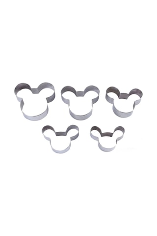 Kek Kurabiye Ve Pasta Kalıbı Paslanmaz Metal 5 Li Set Mickey Mouse Goldcakes