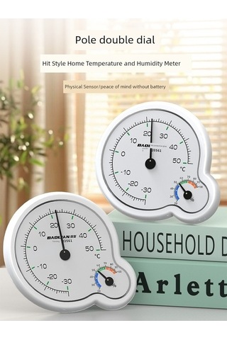 Trendooze Minimalist Beyaz İç Ortam Higrometre - 10 Kancalı Um57478-4