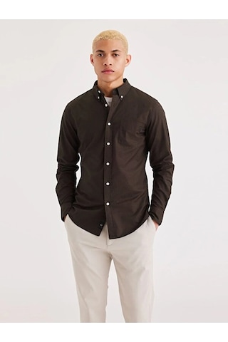 Dockers T2 Oxford Savıer Oxford Deep Forest Plaı Erkek Beyaz Gömlek - L29599 Beyaz