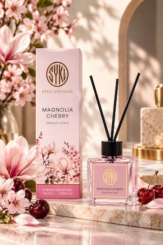 Premium Çubuklu Oda Kokusu 100 Ml Cam Şişe Reed Diffuser Manolya