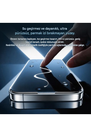 Apple Uyumlu iPhone 18 Pro Max Tam Kaplama Hayalet Ekran Koruyucu Gizlilik Privacy Cam