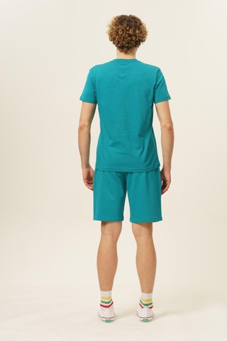 Benetton Bnt-m20436-23y Erkek T-shirt BNT-M20436-R1359 Petrol