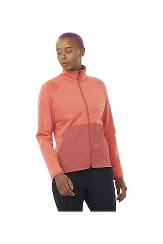 Salomon Essentıal Warm Kadın Tam Fermuar Polar Mineral Red Lc2191700 Pembe