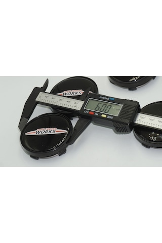 Mini John Cooper Works Logo Siyah Jant Göbeği Kapak Seti