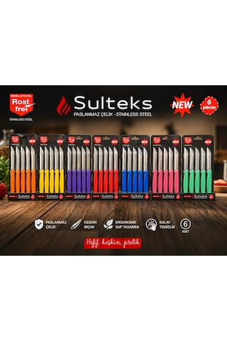 Sulteks Meyve & Sebze Bıçağı 6lı Paslanmaz Çelik
