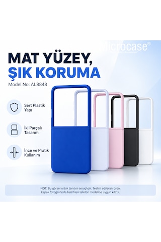 Microcase Samsung Galaxy Z Fold 8 İle Uyumlu Mat Yüzey Sert Plastik Kılıf Siyah- Al8848