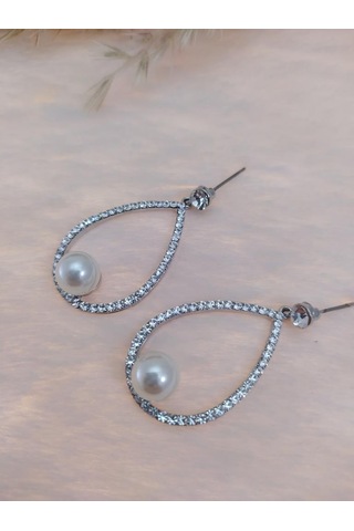 Hdmarketim Swarovski Taşlı Inci Doğal Taşlı Küpe Çok Renkli