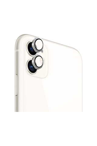 Safeus Safir Temperli Kamera Lens Koruyucu, Apple Uyumlu iPhone 11 İle Beyaz