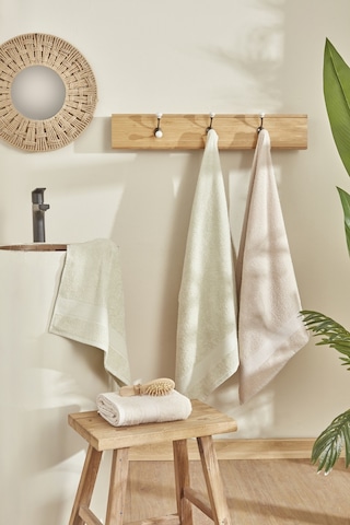 Karaca Home Sarah Anderson Alven 4 Parça Hamam Seti Yeşi-bej 160.22.08.0059 Bej - Yeşil