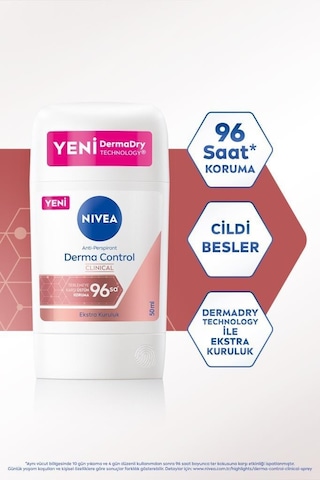 Nivea Clinical Derma Control Kadın Stick Deodorant 50 ML