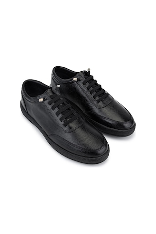 Tamer Tanca Erkek Hakiki Deri Siyah Sneakers & Spor Ayakkabı 1212 2503 Erk Ayk Y26 Sıyah