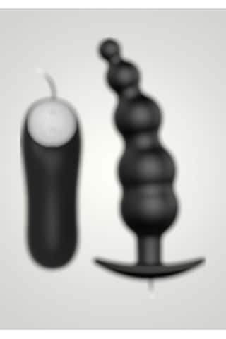 xShopum 12 Fonksiyon Kumandalı 11,8 Cm Titreşimli Boğumlu Anal Plug