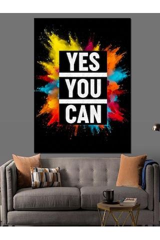 Ahşap Tablo Evet Yapabilirsin Motivasyon Yazısı