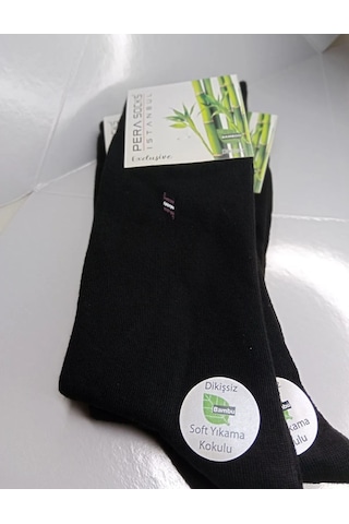 12 Çift Bambu Soket Çorap Karışık Renk Gri, Siyah, Lacivert Gri - Lacivert - Siyah