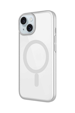 Zeyline Apple Uyumlu iPhone 15 Plus Wireless Şarj Özellikli Sert Pc Zore Mat Riksos Magsafe Kapak-siyah