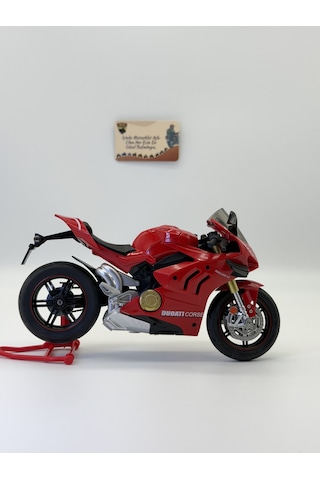 Ducati Panigale V4 Corse 1:10 Ölçek Sesli Işıklı Alloy Model Motosiklet Kırmızı Diecast