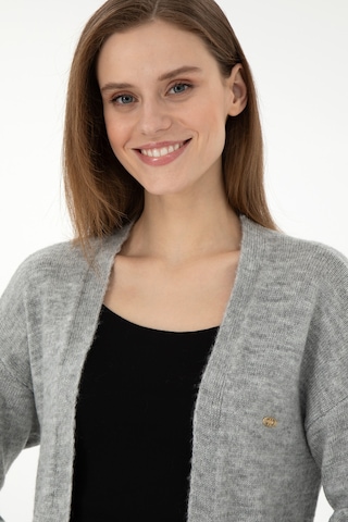 U.s. Polo Assn. Kadın Gri Melanj Hırka Triko 50297102-vr086 Gri Melanj