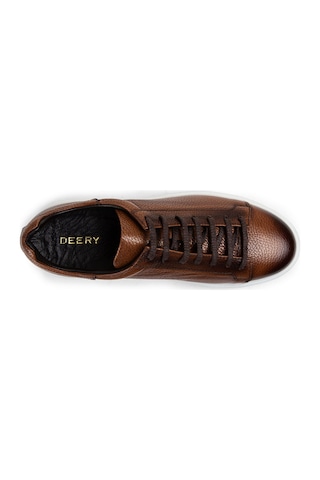 Deery Hakiki Deri Taba Rengi Erkek Sneaker Ayakkabı - 01954Mtbae01 Taba